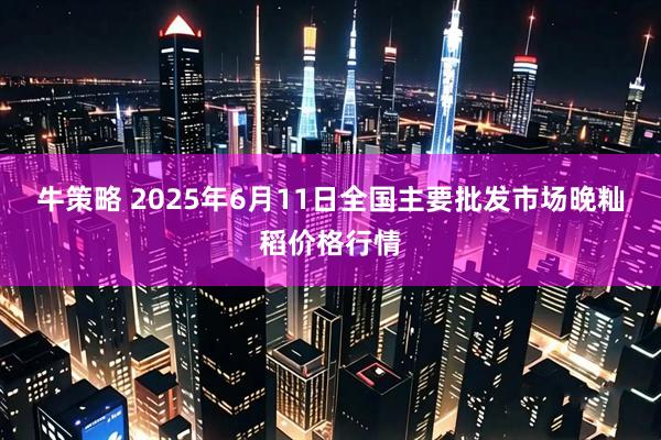 牛策略 2025年6月11日全国主要批发市场晚籼稻价格行情
